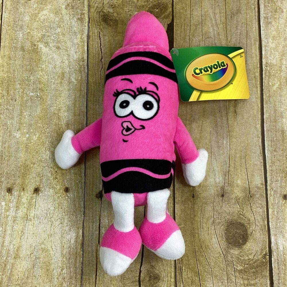 Hallmark Crayola Shocking Pink Plush Character 11" Stuffed Animal Toy New Tags